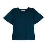 Bobson Japanese Ladies Basic Tees for Women Trendy fashion High Quality Apparel Comfortable Casual Top for Women Relaxed Fit 148388 (Teal)