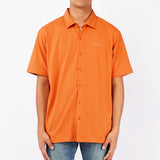 Bobson Japanese Men's Basic Woven Button Down Shirt Regular Fit 141981 (Mango)