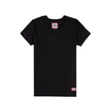 Bobson Japanese Ladies Basic Tees Missed Lycra Fabric Regular Fit 146352 (Black)