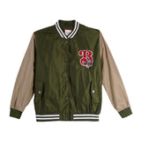 Bobson Japanese Ladies Basic Varsity Jacket Loose Fit 131485 (Fatigue)