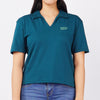 Bobson Japanese Ladies Basic Collared Shirt Relaxed Fit 154822 (Teal)