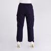 Bobson Japanese Ladies Basic Non-Denim Drawstring Pants 154470-U (Navy)