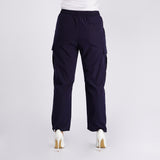 Bobson Japanese Ladies Basic Non-Denim Drawstring Pants 154470-U (Navy)