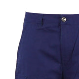 Bobson Japanese Men's Basic Non-Denim Cargo Short Mid Waist 123077 (Navy)