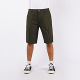 Bobson Japanese Men's Basic Non-Denim Cargo Short Mid Waist 123055 (Fatigue)