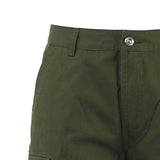 Bobson Japanese Men's Basic Non-Denim Cargo Short Mid Waist 123055 (Fatigue)