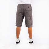 Bobson Japanese Men's Basic Non-Denim Cargo Short Mid Waist 123066 (Gray)