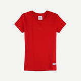 Bobson Japanese Ladies Basic Tees Missed Lycra Fabric Regular Fit 146336 (Barbados Cherry)