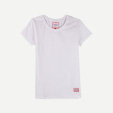 Bobson Japanese Ladies Basic Tees Missed Lycra Fabric Regular Fit 146336 (White)