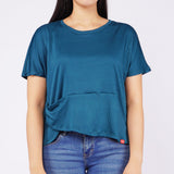 Bobson Japanese Ladies Basic Tees Boxy Fit 129407-U (Teal)