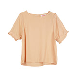 Bobson Japanese Ladies Basic Woven Shirt Boxy Fit 157980 (Beige)