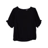 Bobson Japanese Ladies Basic Woven Shirt Boxy Fit 157980 (Black)