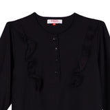 Bobson Japanese Ladies Basic Woven Shirt Relaxed Fit 135210 (Black)