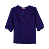 Bobson Japanese Ladies Basic Woven Shirt Relaxed Fit 135210 (Navy)