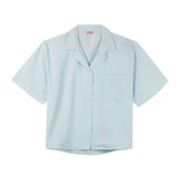 Bobson Japanese Ladies Basic Woven Shirt Boxy Fit 144255 (Blue Glow)