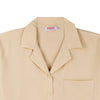 Bobson Japanese Ladies Basic Woven Shirt Boxy Fit 144255 (Bleach Sand)