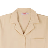 Bobson Japanese Ladies Basic Woven Shirt Boxy Fit 144255 (Bleach Sand)