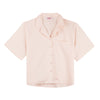 Bobson Japanese Ladies Basic Woven Shirt Boxy Fit 144255 (Coral)