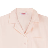 Bobson Japanese Ladies Basic Woven Shirt Boxy Fit 144255 (Coral)