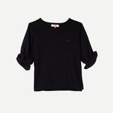 Bobson Japanese Ladies Basic Tees Boxy Fit 156074 (Black)