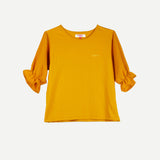 Bobson Japanese Ladies Basic Tees Boxy Fit 156074 (Yellow)