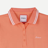 Bobson Japanese Ladies Basic Collared Shirt Missed Lycra Fabric Regular Fit 126449 (Burnt Coral)