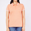 Bobson Japanese Ladies Basic Collared Shirt Missed Lycra Fabric Regular Fit 126449 (Burnt Coral)