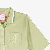 Bobson Japanese Ladies Basic Collared Shirt Relaxed Fit 139895 (Light Green)