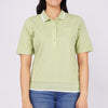 Bobson Japanese Ladies Basic Collared Shirt Relaxed Fit 139895 (Light Green)