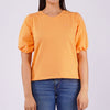 Bobson Japanese Ladies Basic Tees Crop Fit 162702 (Light Orange)