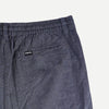 Bobson Japanese Men's Basic Non-Denim Tapered Short Mid Waist 166289 (Blue)