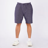 Bobson Japanese Men's Basic Non-Denim Tapered Short Mid Waist 166289 (Blue)