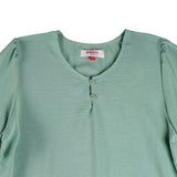 Bobson Japanese Ladies Basic Woven Shirt Boxy Fit 158230-U (Light Green)