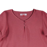 Bobson Japanese Ladies Basic Woven Shirt Boxy Fit 158230-U (Old Rose)