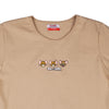 Bobson Japanese X Tom and Jerry Ladies Basic Tees Boxy Fit 163258-U (Light Brown)