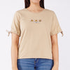 Bobson Japanese X Tom and Jerry Ladies Basic Tees Boxy Fit 163258-U (Light Brown)