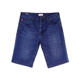 Bobson Japanese Men's Basic Denim Tapered Short Mid Waist 166261 (Medium Shade)