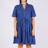 Bobson Japanese Ladies Basic Dress Regular Fit 154856 (Medium Wash)