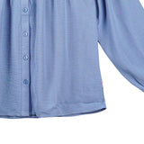 Bobson Japanese Ladies Basic Woven Shirt Regular Fit 154975 (Light Blue)