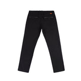 Bobson Japanese Men's Basic Non-Denim Chino Pants Mid Waist 164861 (Black)