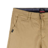 Bobson Japanese Men's Basic Non-Denim Chino Pants Mid Waist 164527 (Khaki)