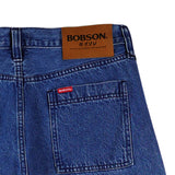 Bobson Japanese Men's Basic Denim Cargo Jeans Mid Waist 166786 (Light Shade)