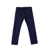 Bobson Japanese Men's Basic Denim Pants Skinny Mid Waist 163434 (Navy)