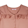 Bobson Japanese Ladies Basic Woven Shirt Boxy Fit 155596 (Peach)