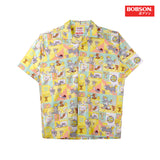 Bobson Japanese X Tom and Jerry Men's Basic Woven Shirt Comfort Fit 163190 (Yellow)