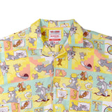 Bobson Japanese X Tom and Jerry Men's Basic Woven Shirt Comfort Fit 163190 (Yellow)